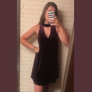 Cute velvet swing dress NWOT